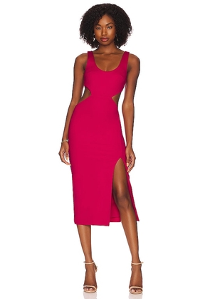 Lovers and Friends Titus Midi Dress in Fuchsia. Size XL.