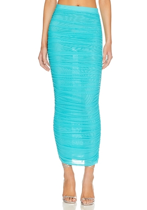 Lovers and Friends Marine Maxi Skirt in Teal. Size M, S, XS, XXS.