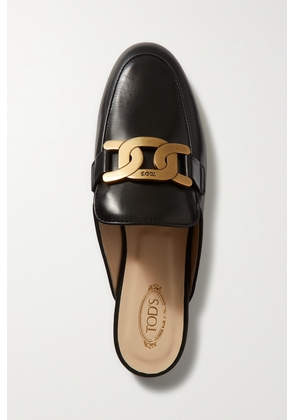 Tod's - Embellished Leather Slippers - Black - IT34,IT34.5,IT35,IT35.5,IT36,IT36.5,IT37,IT37.5,IT38,IT38.5,IT39,IT39.5,IT40,IT40.5,IT41,IT41.5,IT42