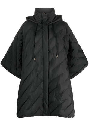 PINKO Mutex quilted hooded cape - Black