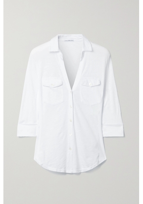 James Perse - Slub Supima Cotton Shirt - White - 0,1,2,3,4