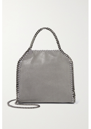 Stella McCartney - The Falabella Mini Faux Brushed-leather Shoulder Bag - Gray - One size