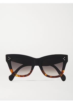 CELINE Eyewear - Oversized Cat-eye Tortoiseshell Acetate Sunglasses - Black - One size