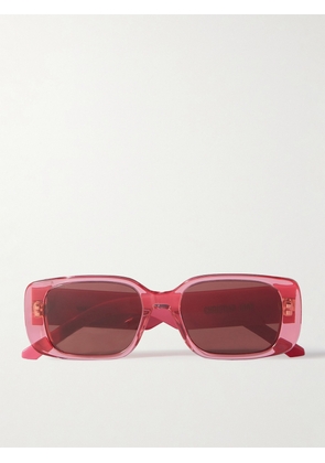 DIOR Eyewear - Wildior S2u Rectangular-frame Acetate Sunglasses - Pink - One size