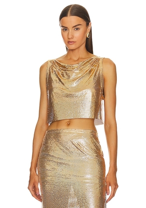 Lovers and Friends Sascha Top in Metallic Gold. Size M, S, XS, XXS.