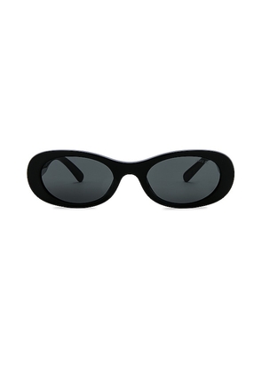 Miu Miu Oval Sunglasses in Black.