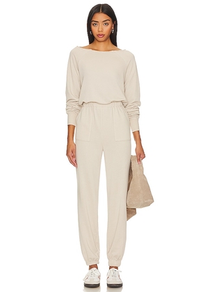 Lovers and Friends x Rachel Caddie Jumpsuit in Cream. Size XS.