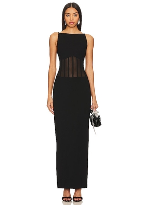 NBD Camellia Maxi Dress in Black. Size S, XS.