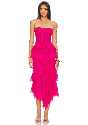 NBD Sarita Gown in Fuchsia. Size L, M, XL, XS.