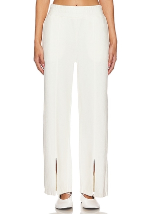 Nation LTD Lincoln Front Slit Knit Pant in Ivory. Size M, S, XL, XS.