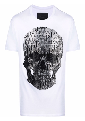 Philipp Plein skull-print round neck T-shirt - White