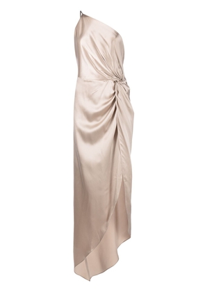 Michelle Mason silk twist knot gown - Neutrals