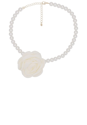 Lovers and Friends Zosia Necklace in White.