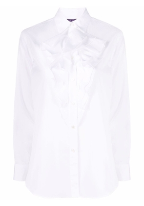 Ralph Lauren Collection Keara ruffled long-sleeve shirt - White