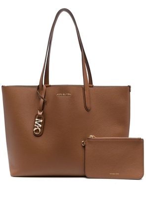 Michael Michael Kors Eliza XL logo-plaque leather tote bag - Brown
