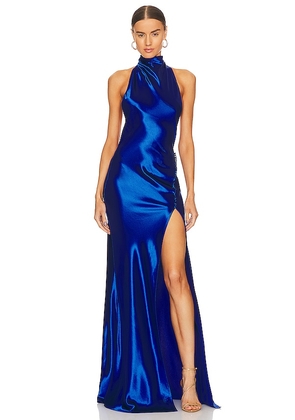 SAU LEE Penelope Gown in Blue. Size 14, 4, 6.