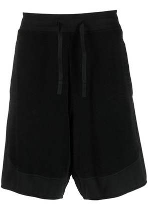 Stone Island Shadow Project drawstring-waist cotton track shorts - Black