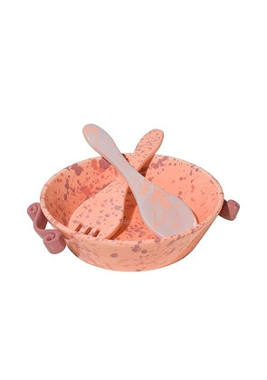 Vaisselle Yummy Set Of 2 Serving Utensils in Coral.