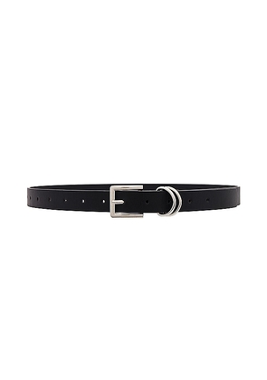 SHASHI Agnes Leather Belt in Black.