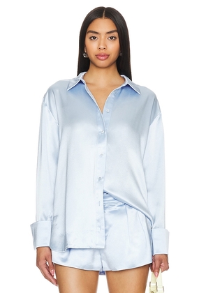 SER.O.YA Zucker Shirt in Baby Blue. Size M, S, XL, XS, XXS.