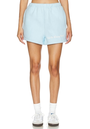 The Mayfair Group Just Be Fucking Kind Sweatshort in Baby Blue. Size M/L, S/M, XS.