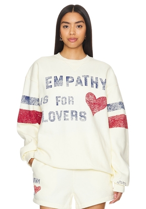 The Mayfair Group Empathy Is For Lovers Sweatshirt in Cream. Size M/L, S/M, XS.