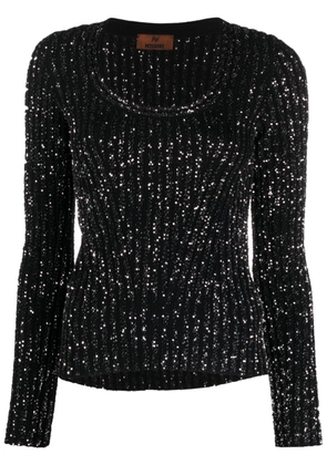 Missoni sequin-embellished ribbed-knit jumper - Black