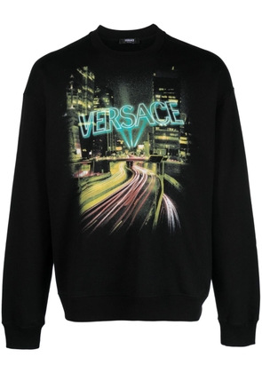 Versace City Lights cotton sweatshirt - Black