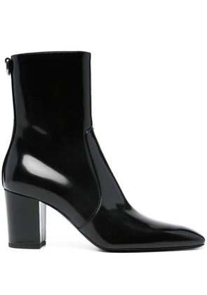 Saint Laurent XIV 80mm leather ankle boots - Black