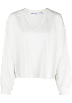 Bimba y Lola V-neck long-sleeved T-shirt - White