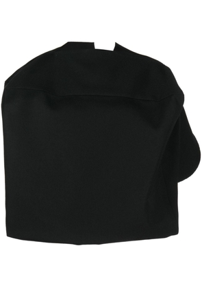 Comme Des Garçons oversized-frame wool cropped top - Black