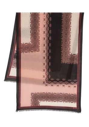 ETRO paisley-print frayed-edge scarf - Black