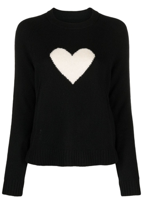 Zadig&Voltaire heart-motif cashmere jumper - Black