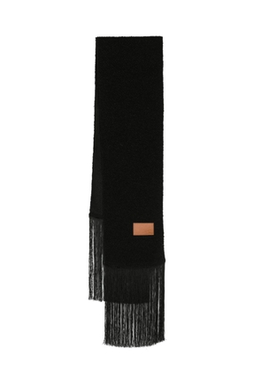 Forte Forte fringed knitted scarf - Black