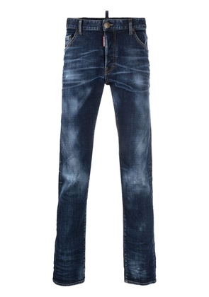Dsquared2 logo-patch straight-leg jeans - Blue