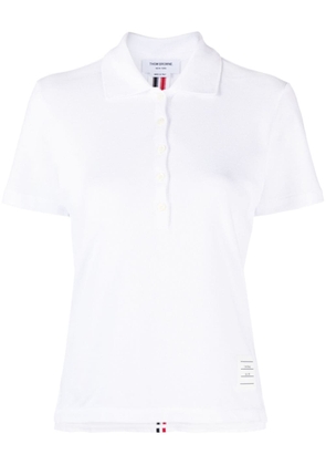 Thom Browne RWB-stripe polo shirt - White