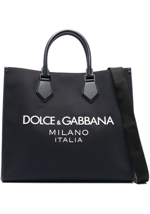Dolce & Gabbana logo-appliqué tote bag - Blue