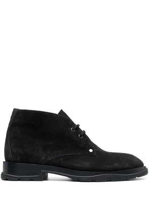 Alexander McQueen lace-up suede boots - Black