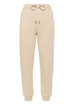 PINKO logo-embroidered tapered track pants - Neutrals