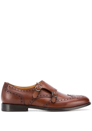 Scarosso Kate leather monk shoes - Brown