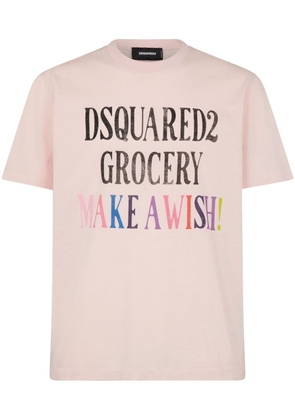 Dsquared2 logo-print cotton T-shirt - Pink