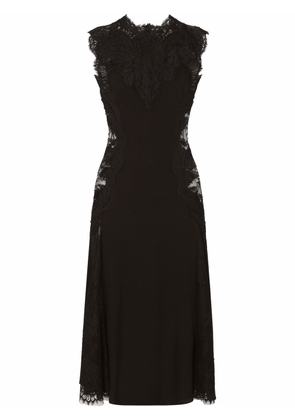 Dolce & Gabbana lace-detail midi dress - Black