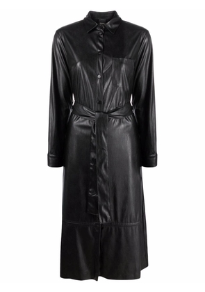 PINKO Maris faux-leather belted dress - Black
