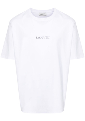 Lanvin logo-embroidered cotton T-shirt - White