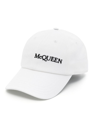 Alexander McQueen logo-embroidered cotton cap - White
