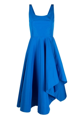 Alexander McQueen asymmetric draped midi dress - Blue