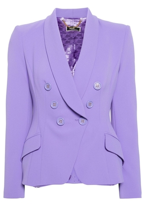 Elisabetta Franchi double-breasted crepe blazer - Purple