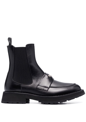 Alexander McQueen calf leather chelsea boots - Black