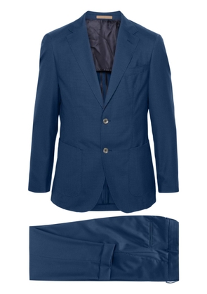 BOSS houndstooth-pattern wool-blend suit - Blue