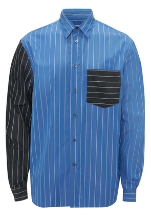 JW Anderson striped panelled shirt - Blue